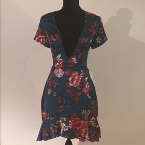 Emerald Green Criss Cross Shift Dress